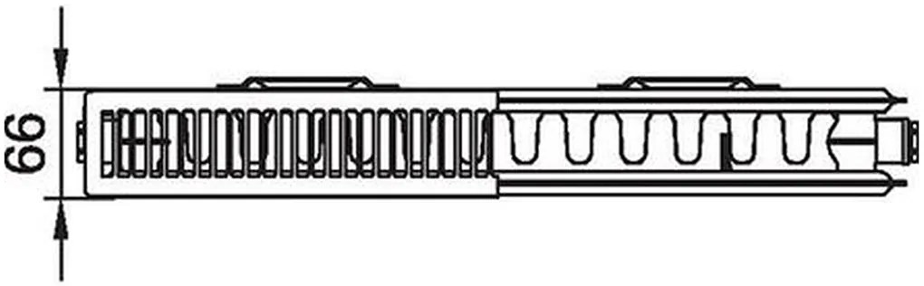 Kermi Therm X2 LINE-K kompaktný doskový radiátor 12 959 x 505 PLK120950501N1K