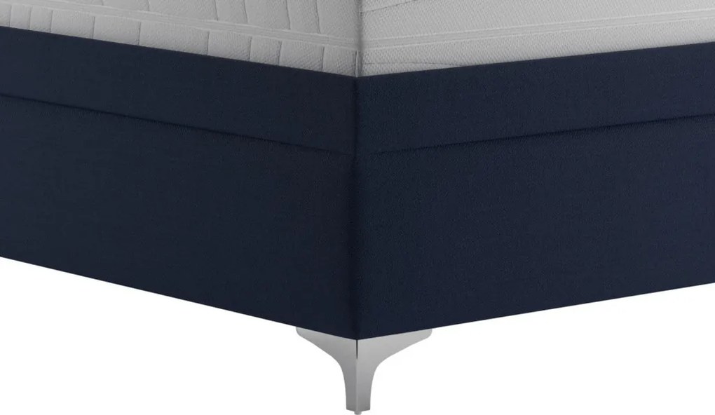 Posteľ Moosa 180x200 cm, námornícka modrá látka