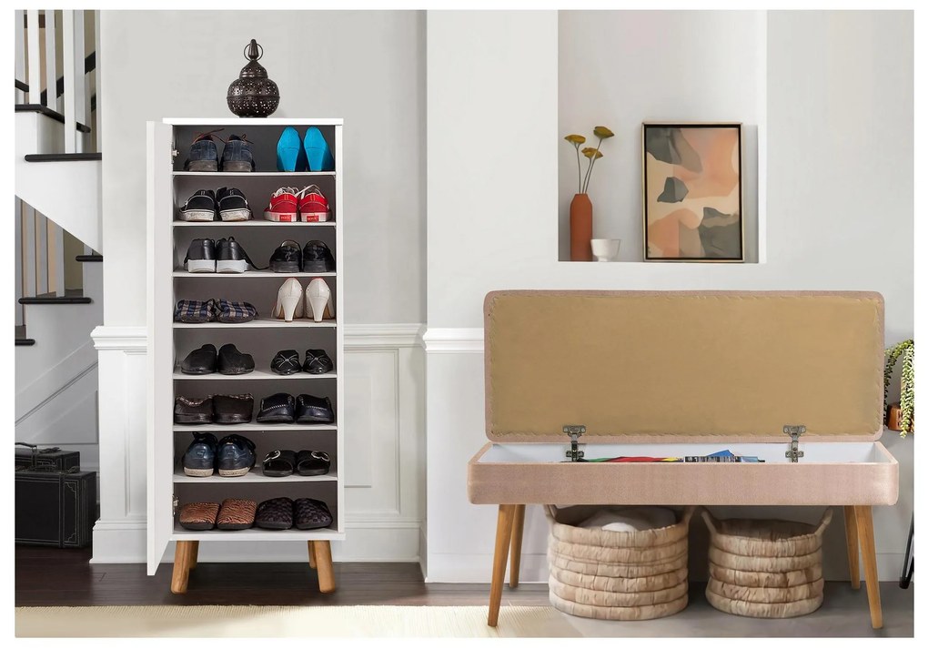 Predsieňová zostava Beside 53 (biela + kameň). Akcia -18%. Vlastná spoľahlivá doprava až k Vám domov. 1094029