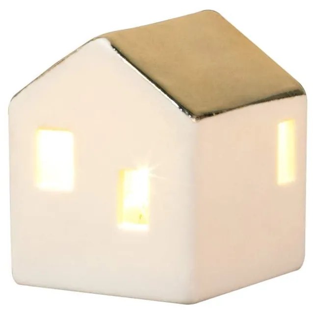 räder Porcelánový mini LED lampáš Medium House