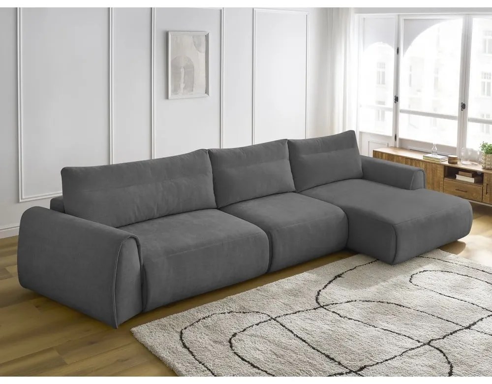 Sivá rohová pohovka Aden – Bobochic Paris