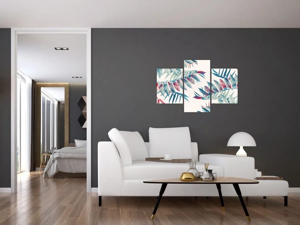 Obraz - Tropické listy (90x60 cm)