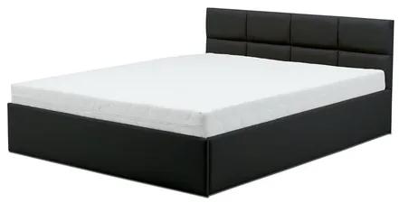 Čalouněná postel MONOS II s matrací rozměr 160x200 cm - Eko-kůže Černá eko-kůže