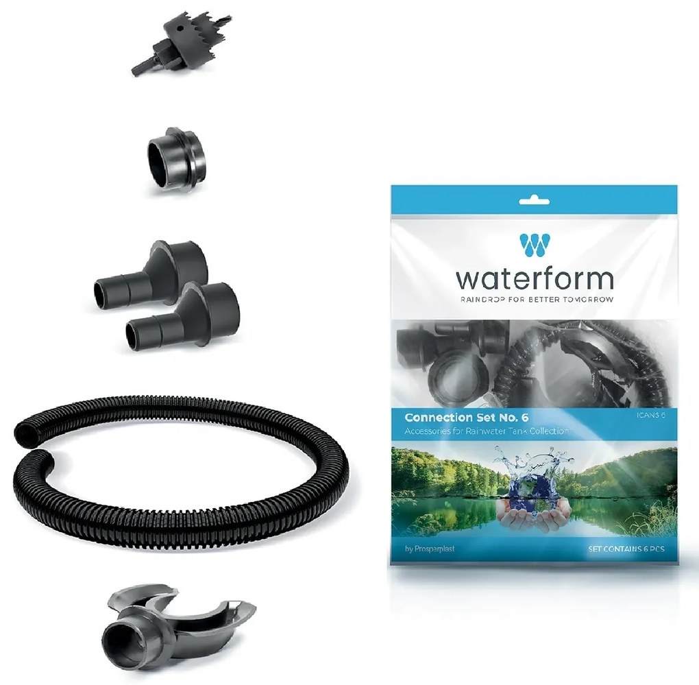 Waterform Súprava príslušenstva k sudom na dažď. vodu ICANSET 6 (6 dielov)