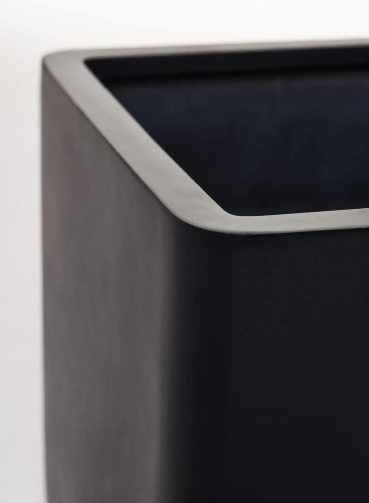 Hrantík MAXI ROUND, sklolaminát, šírka 80 cm, s kolieskami, čierny mat