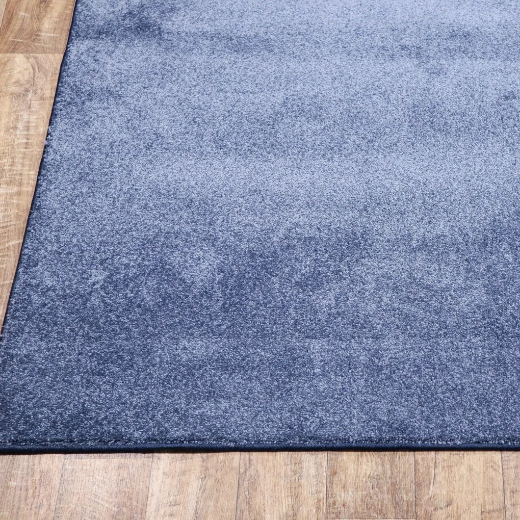 AladinWorld Expres, Koberec behúň Velur Ultra tm. modrý, 100x200, modrá, detská izba