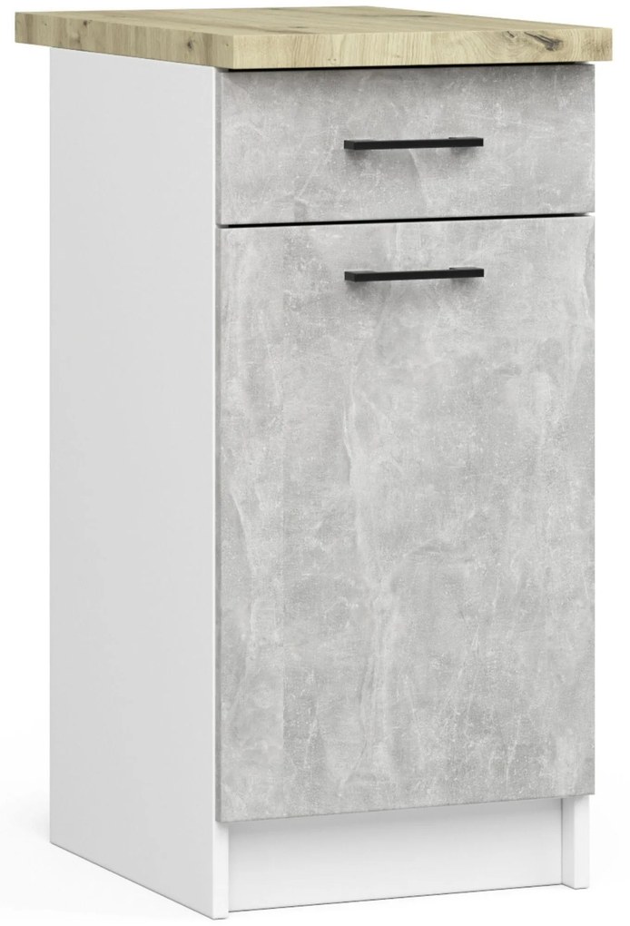 Kuchynská zostava 180 cm Ozara C (betón). Akcia -20%. Vlastná spoľahlivá doprava až k Vám domov. 1128867