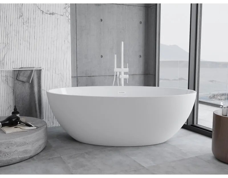 Mexen Nike, voľne stojaca vaňa 175 x 100 cm, biela, biely prepad, 54071751000-20