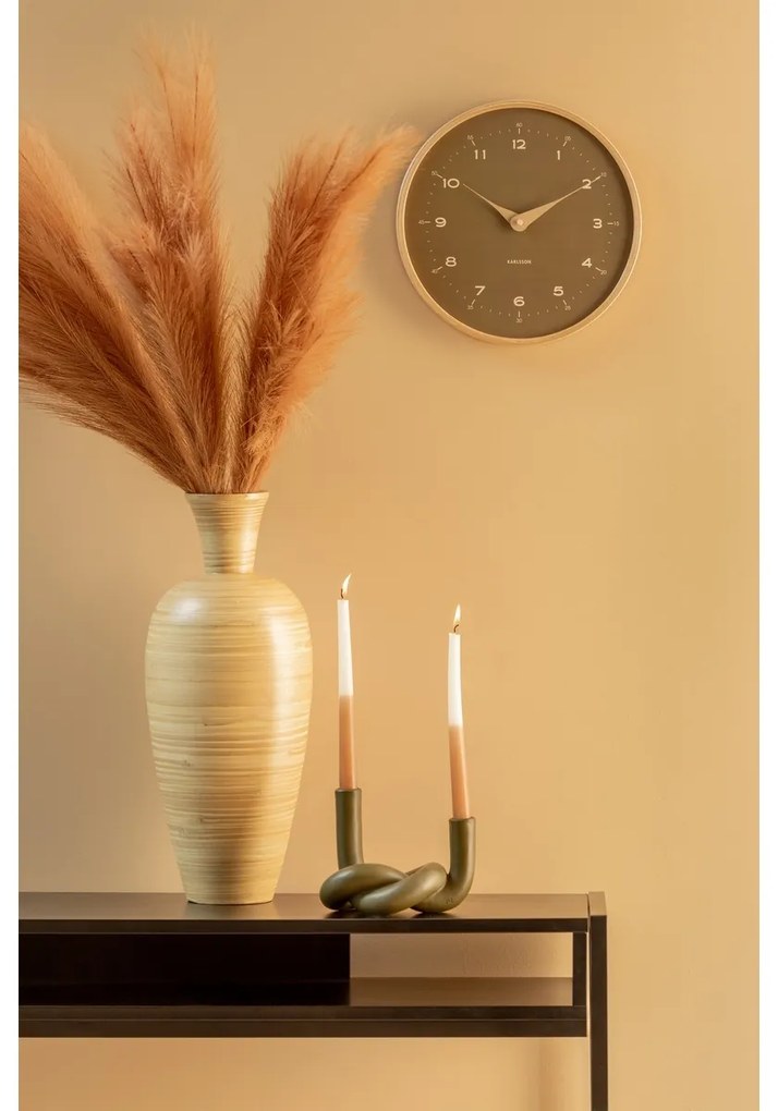 Karlsson 5995MG dizajnové nástenné hodiny hnedá, pr. 30 cm