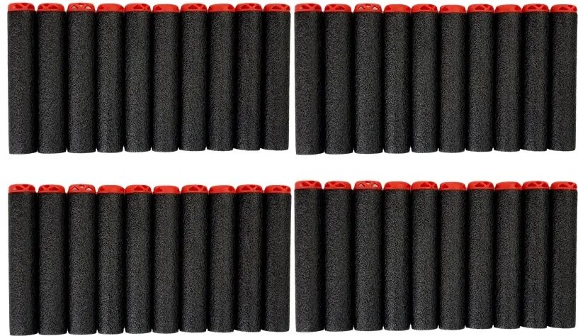 LEAN Toys Veľká pištoľová puška s penovými nábojmi 40 kusov Červeno-čierne mieridlá