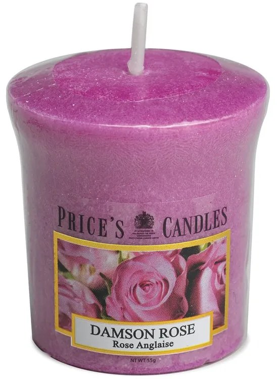 Price´s FRAGRANCE votivná sviečka Purpurová ruža - horenie 15h
