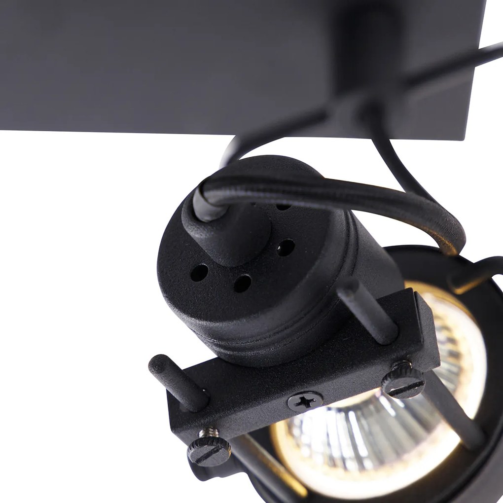 Inteligentné bodové svetlo čierne vrátane 2 Wifi GU10 - Suplux