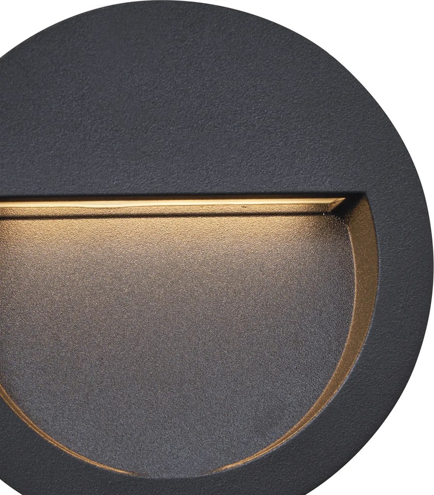 Sada 6 moderných zapustených nástenných svietidiel čierna vrátane LED IP65 - Gem