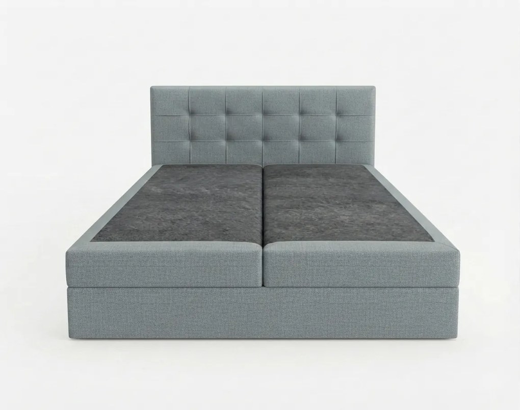 Čalúnená posteľ boxspring DIRELIS TRINITY 180x200 cm sivá Matrac: Bonell pružinová matrac