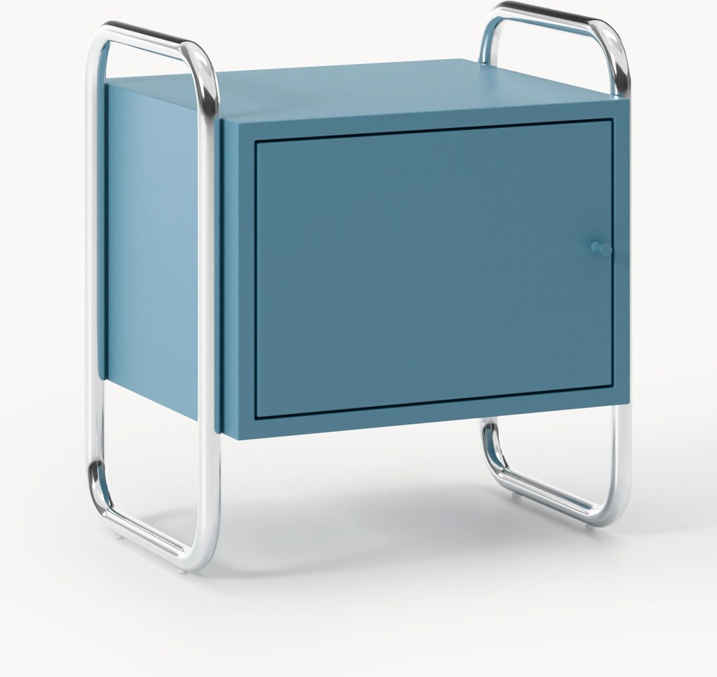 Kovový nočný stolík's ľavostranným alebo pravostranným otváraním Robyn