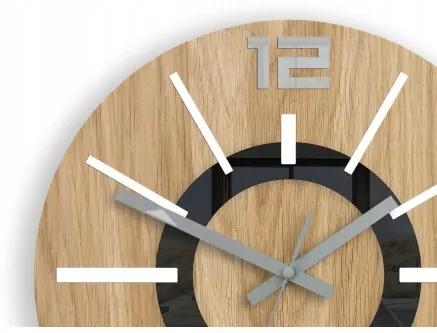 Sammer Kvalitné hodiny NORDIC 3D z dubového dreva 33 cm NordicWood