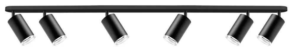 LED RGBW Stmievateľné kúpeľňové bodové svietidlo TURYN 6xGU10/6,5W/230V IP44 čierne