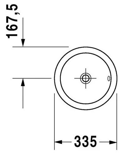 DURAVIT Architec Bali zápustné umývadlo bez otvoru, s prepadom, priemer 335 mm, 0473340031