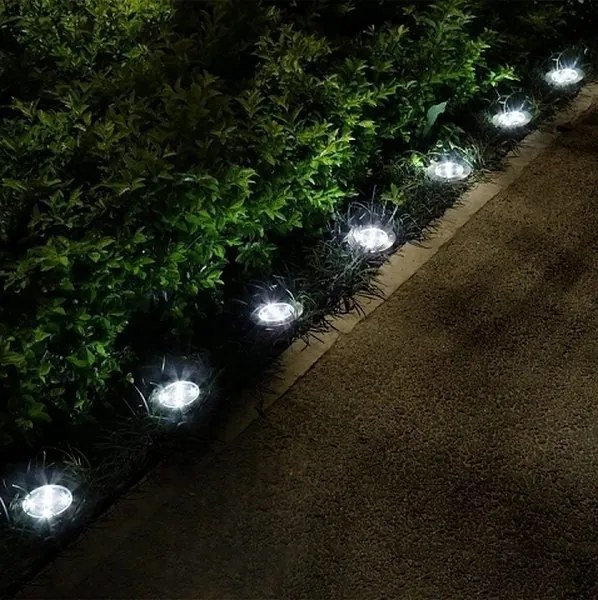 Gurgen 1174 Solárne svietidlo do zeme 16 LED, studená biela, 4 ks