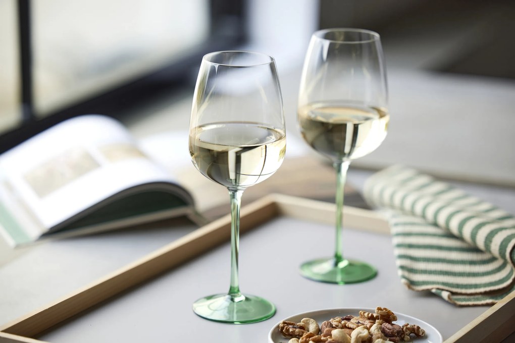 Vinné poháre Vienna 530 ml zelené 4 ks