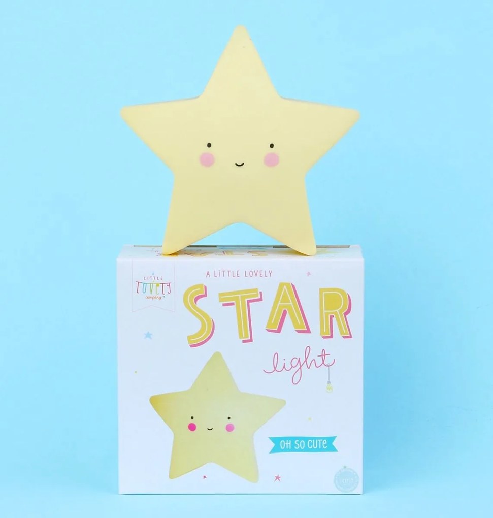 A Little Lovely Company Nočná LED lampička Yellow star