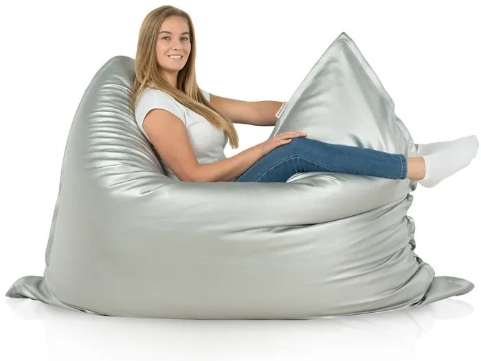 Luxusný sivý vankúš z ekokože 135x175 cm – pohodlný a štýlový Veľkosť: XL