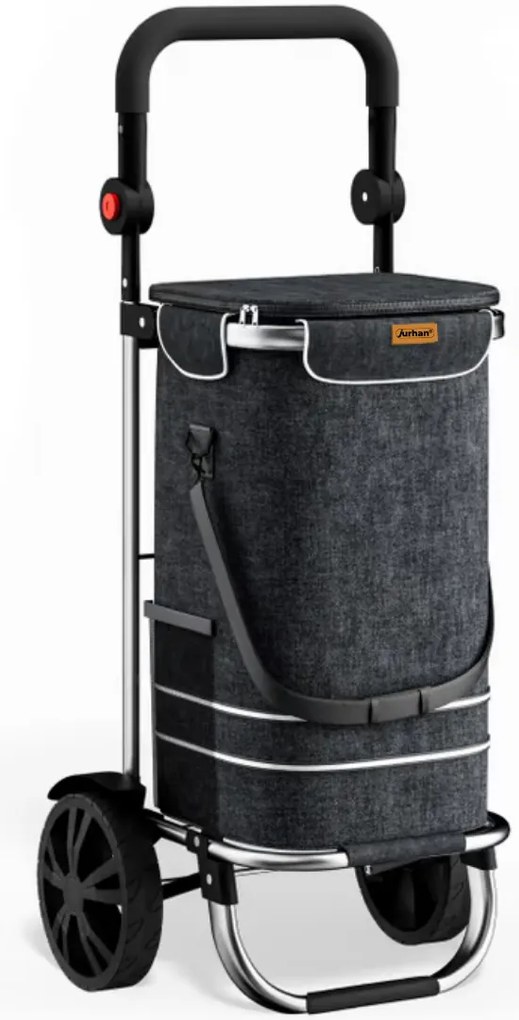 Nákupná taška na kolieskach EASY, 50l, čierna Jurhan