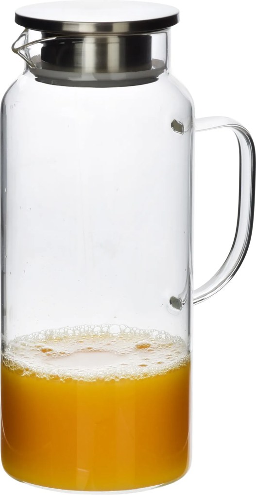 Sklenený džbánok s víkom CLARA 1,9 L priehľadný