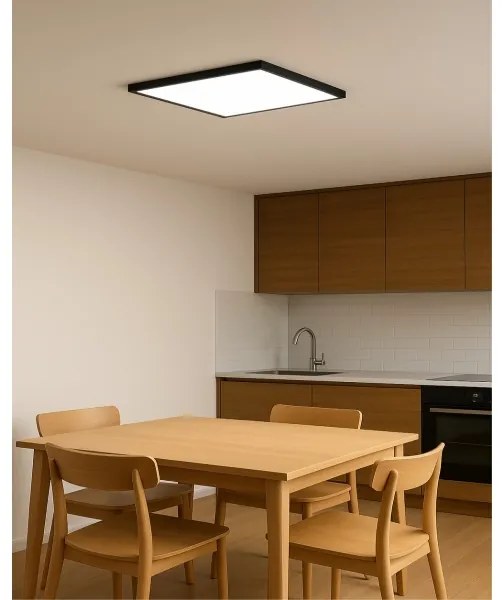 LED stropné svietidlo LED/40W/230V 3000/4000/6500K 50x50 cm čierne