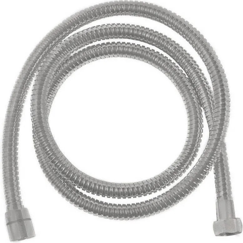 Mosadzná sprchová hadica v matne striebornej farbe Powerflex – Sapho