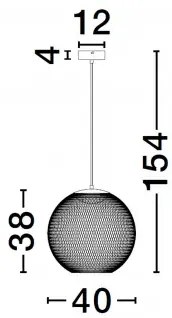 LED čierne dizajnové svietidlo Kinetic 40