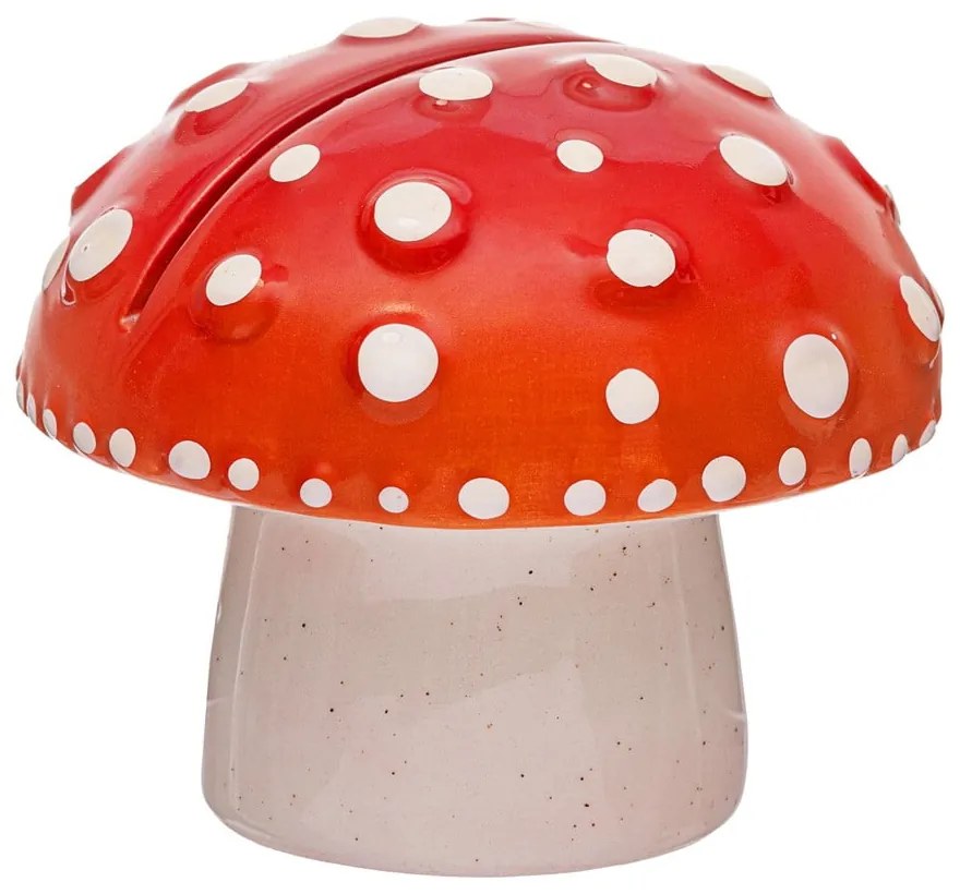 Červený kamenný stojací stojan na fotky 7x6 cm Mushroom – Sass &amp; Belle
