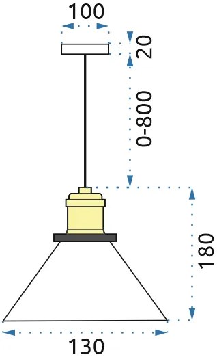 Toolight - Závesné sklenené stropné svietidlo Verto A, hnedé sklo, OSW-00135