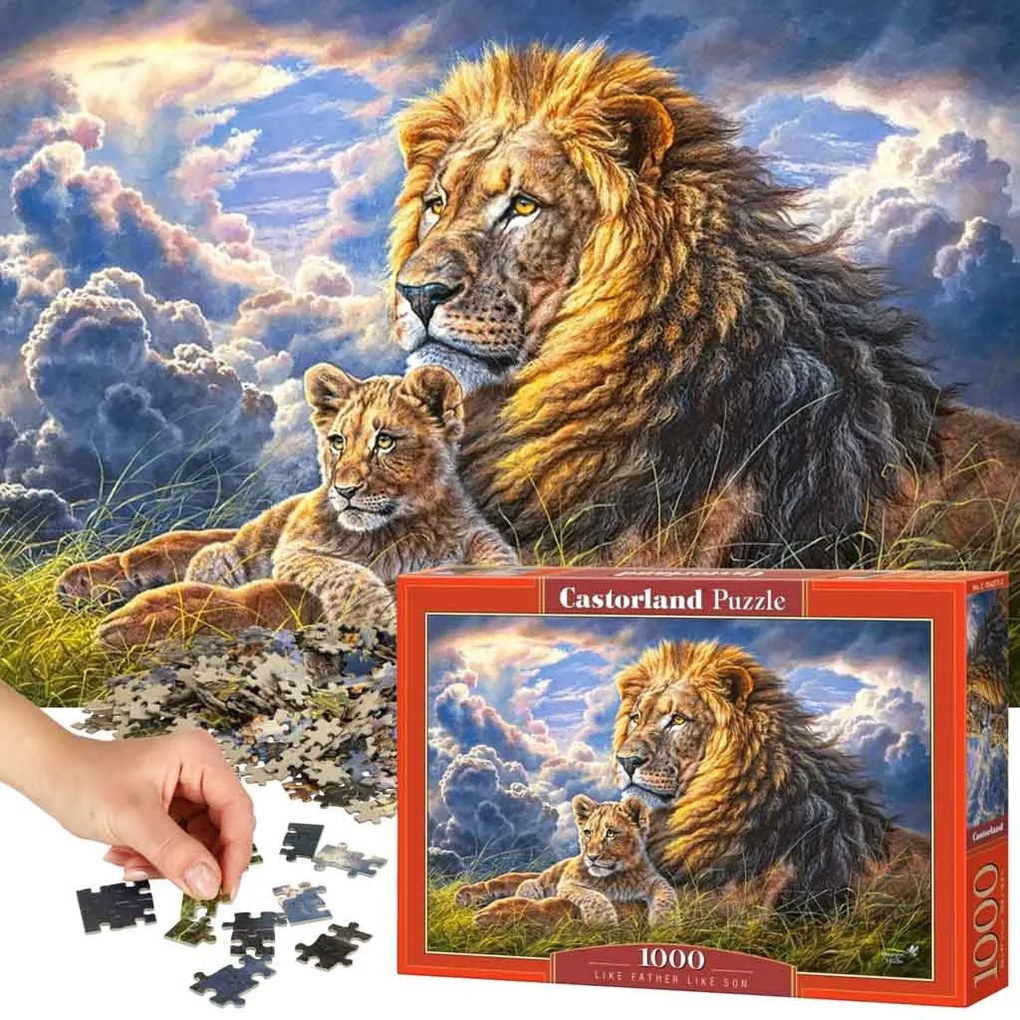 KIK CASTORLAND Puzzle 1000el. Aký otec, taký syn