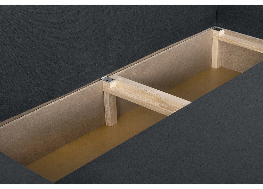 Rozkládací pohovka Dolar II Tmavě šedá  + 2 taburety