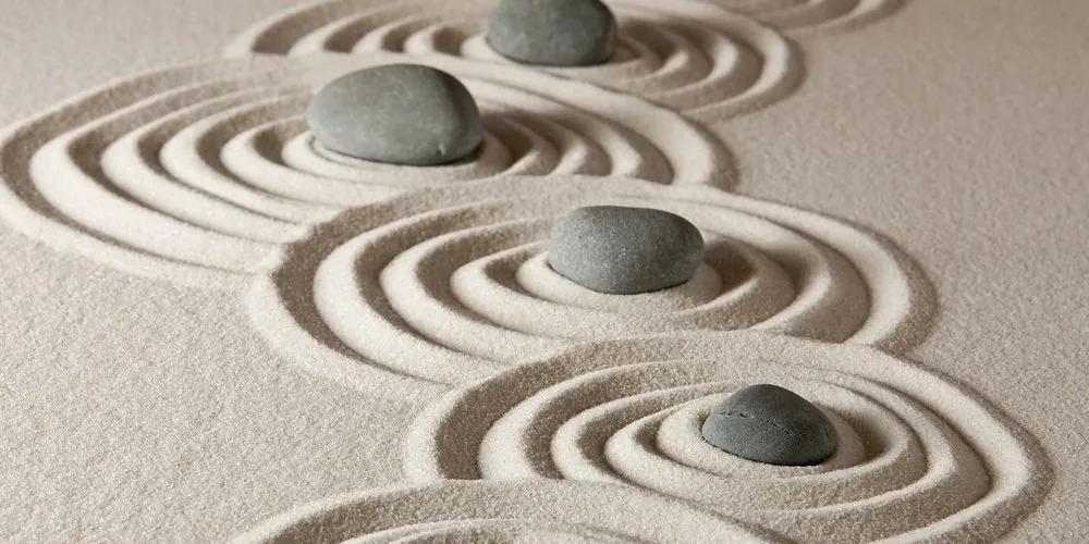 Obraz Zen kamene v piesku - 100x50