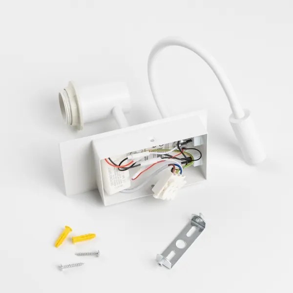 Brilagi -LED flexibilná nástenná lampa NUBILA 1xE27/25W/230V + LED/3W biela/svetlosivá