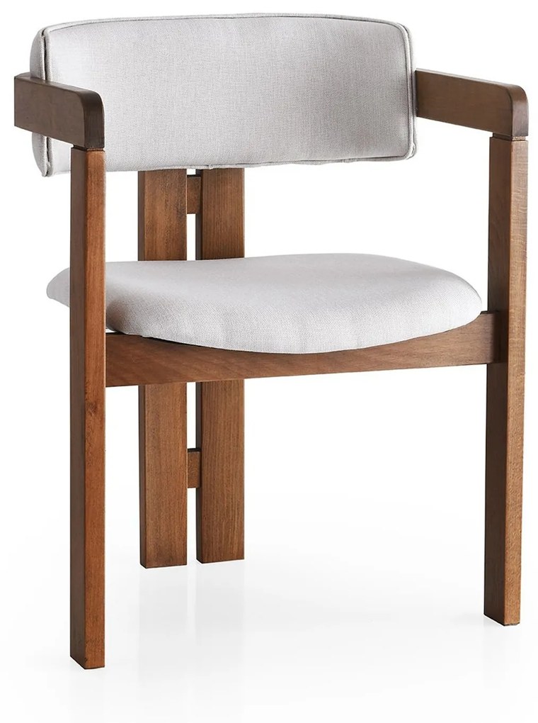 Jedálenská stolička CO z masívu béžová/orech