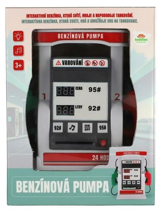 Teddies Čerpacia stanica so zvukom a svetlom, 17 x 23 x 6 cm