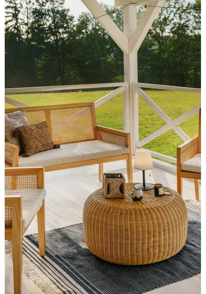 Tmavomodrý obojstranný vonkajší koberec z recyklovaného plastu Green Decore Civil, 80 x 180 cm