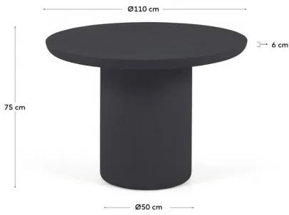 TAIMI ROUND záhradný stôl Čierna