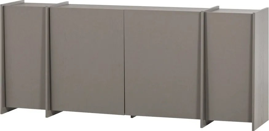 Sivá komoda v dekore jaseňa 200x85x44 cm Brock – WOOOD