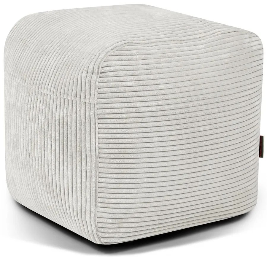 Krémový menčestrový sedací vak Plus 50 Lounge – SLOWDOWN