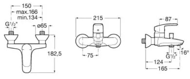 Roca A5A0298C00 - Vaňová batéria MONODIN, lesklý chróm