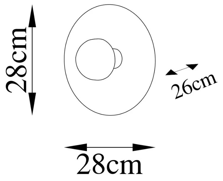 Nástěnná lampa Kurt 28 cm měděná