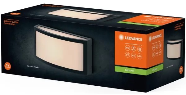Ledvance - Vonkajšie nástenné svietidlo CUADRA 1xE27/40W/230V IP65