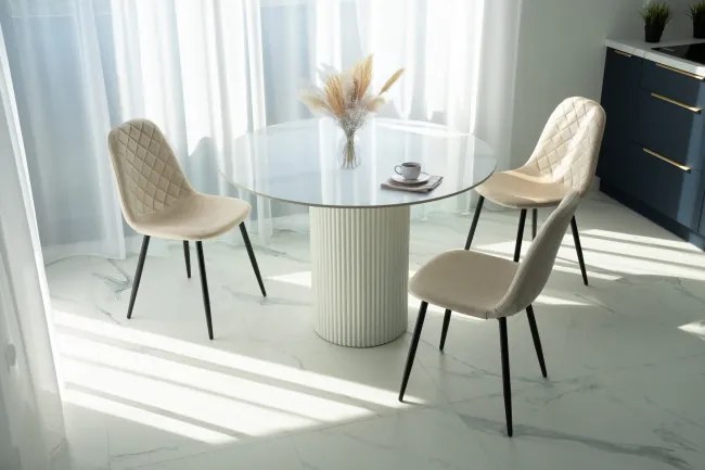 Jedálenská stolička ORLANDO zamatová, béžová