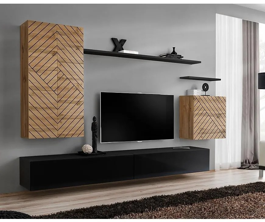 Obývacia Stena Switch II Line Wotan/Čierna