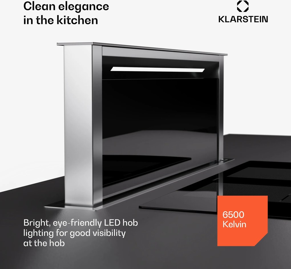 Klarstein Royal Flush Eco 75 digestor 75 cm 714 m³/h EEK A++ vrátane filtrov s aktívnym uhlím