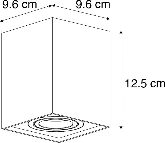 Inteligentný reflektor čierny nastaviteľný vrátane WiFi GU10 - Quadro Up